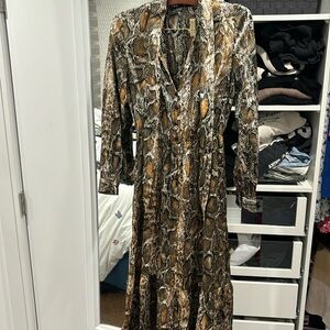 Zara Midi Cheetah print Dress